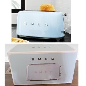 SMEG 50s Retro Style Four-Slice 4 slices Toaster - Pastel Blue- Brand New In Box
